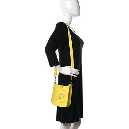 Hermes Taurillon Clemence Evelyne TPM Lime 2 of 10