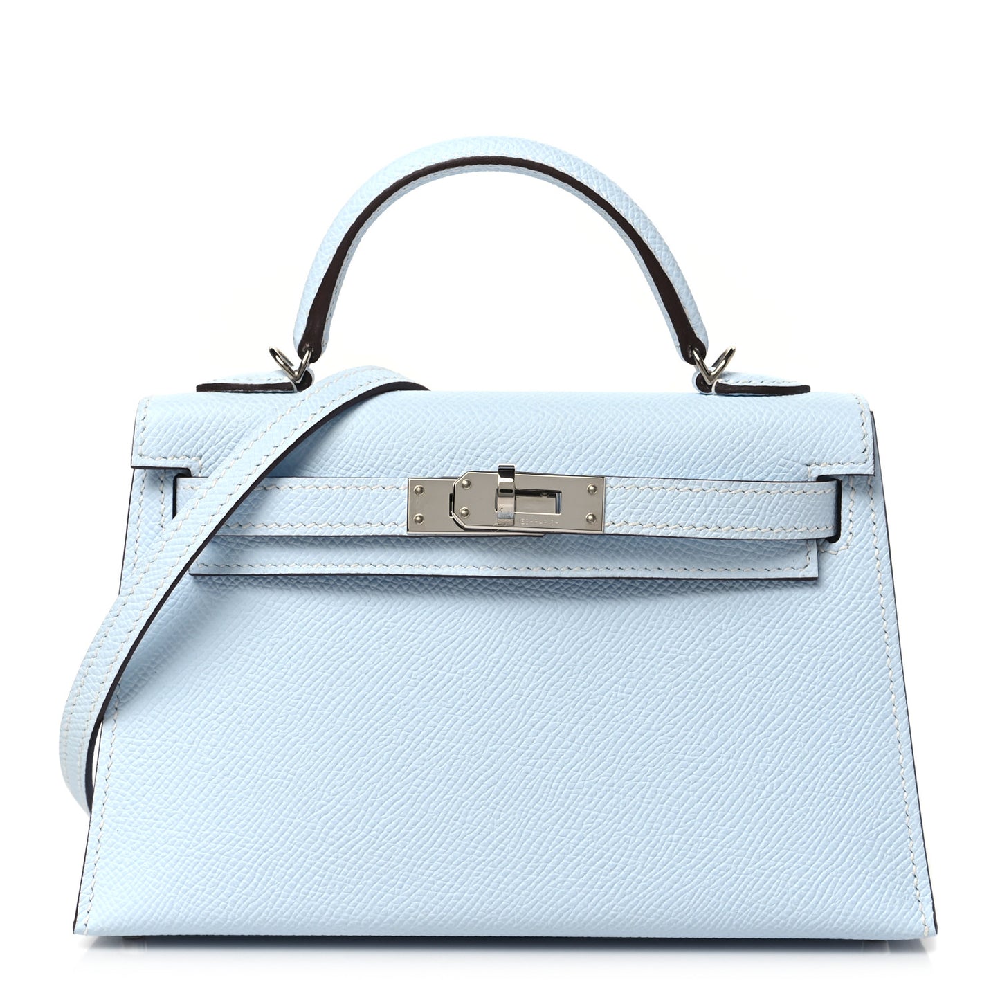 Epsom Mini Kelly Sellier 20 Bleu Brume
