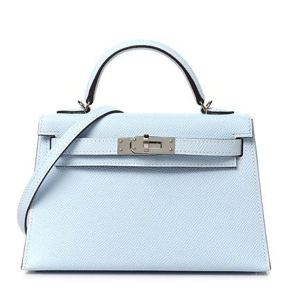 Hermes Epsom Mini Kelly Sellier 20 Bleu Brume 1 of 10