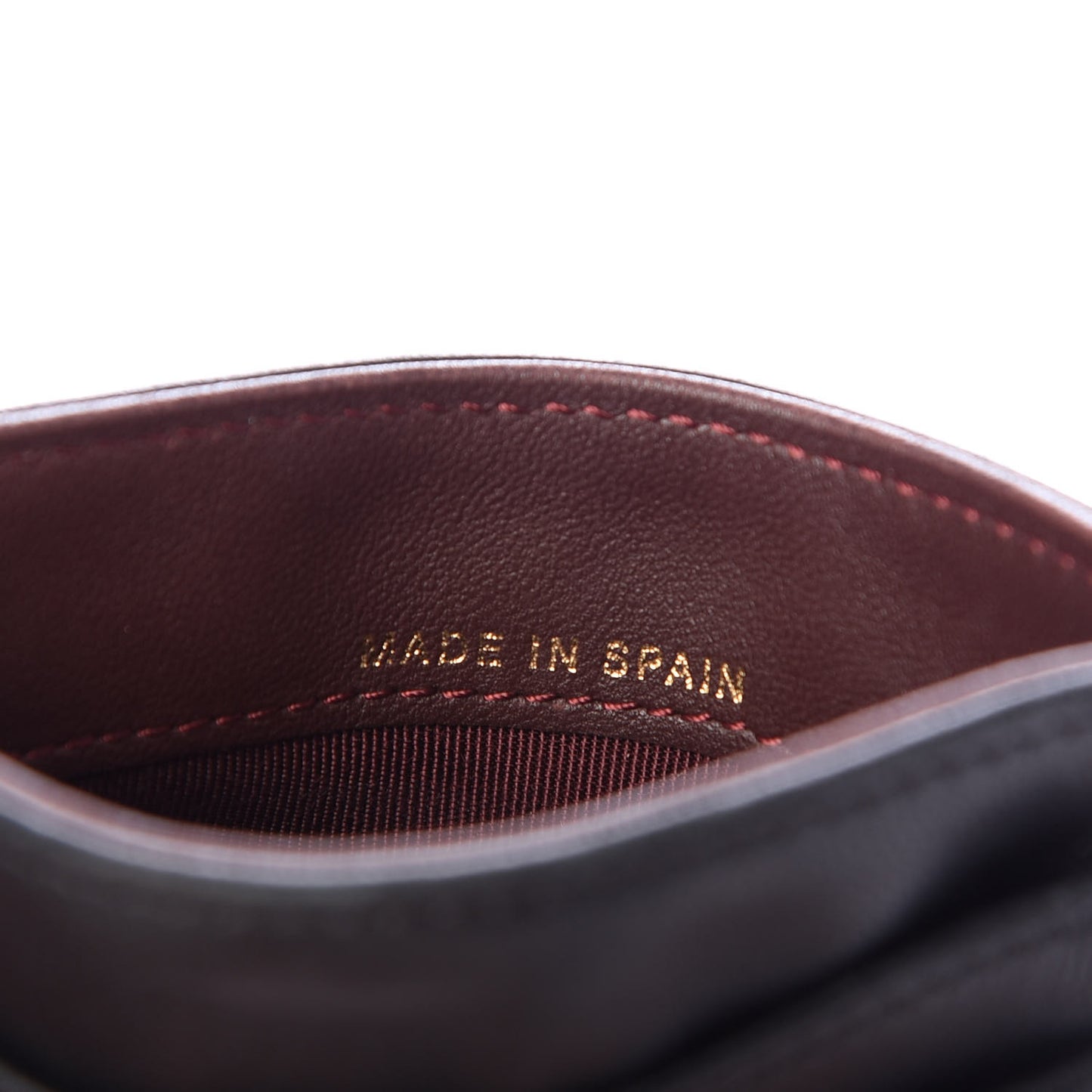 Lambskin Quilted Card Holder Black