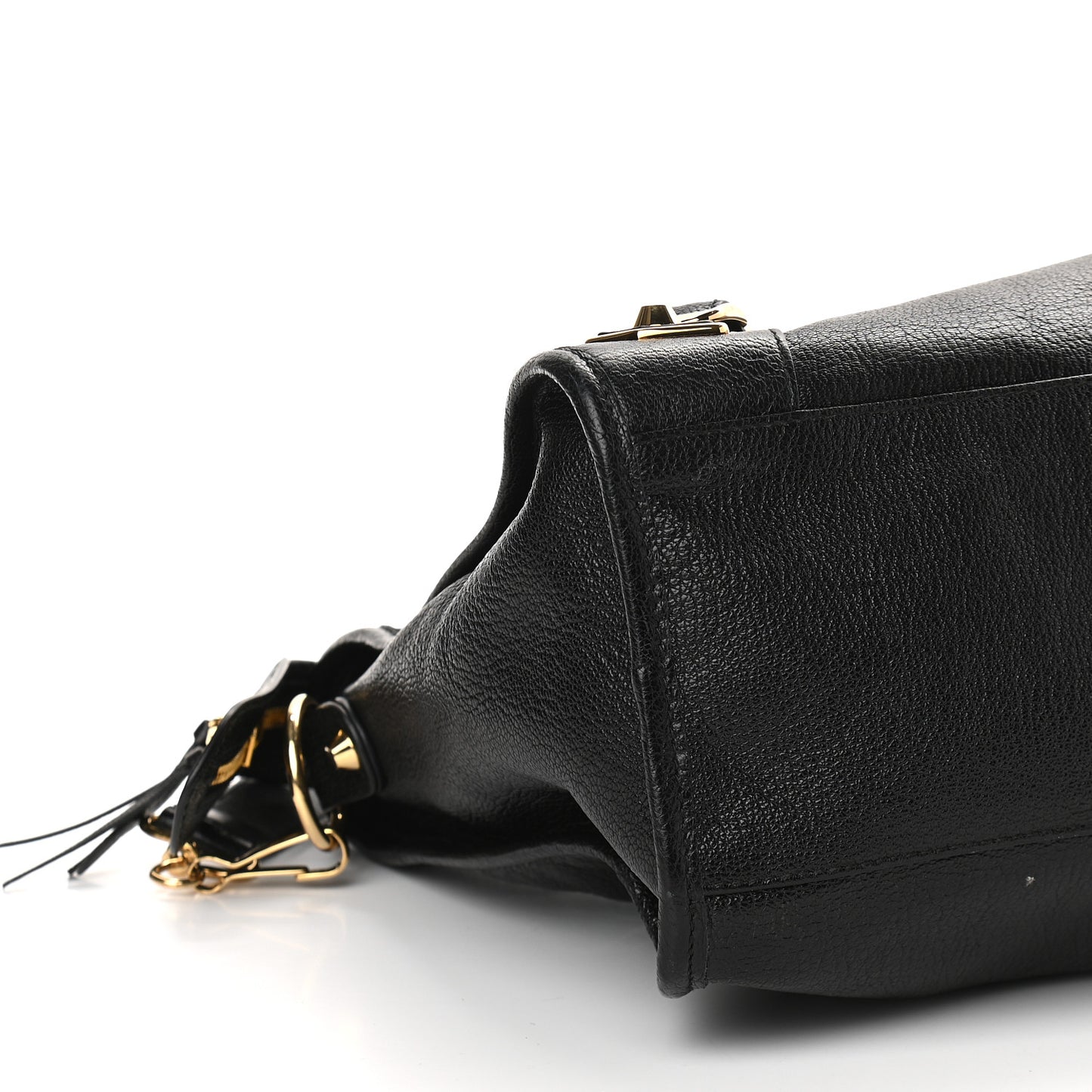 Chevre Gold Metallic Edge Hardware City Black