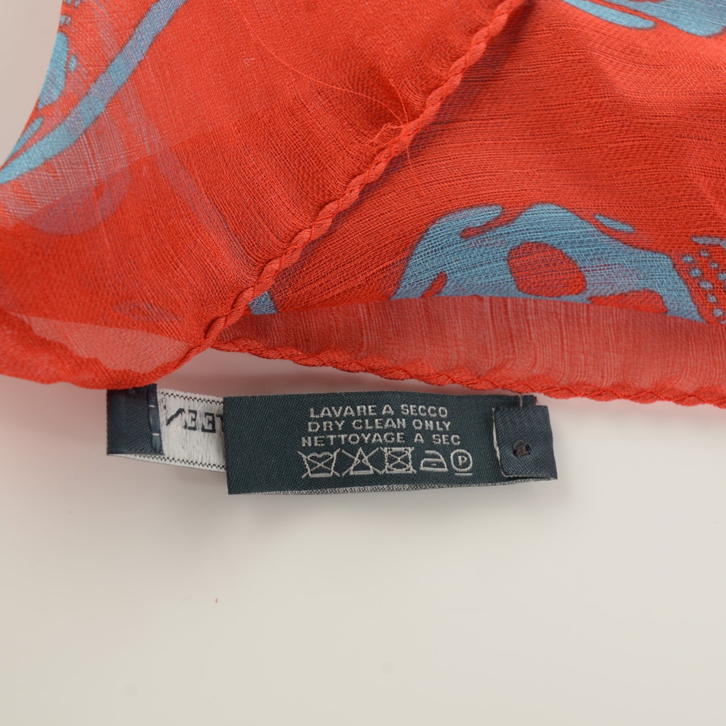 Silk Chiffon Skull Scarf Red