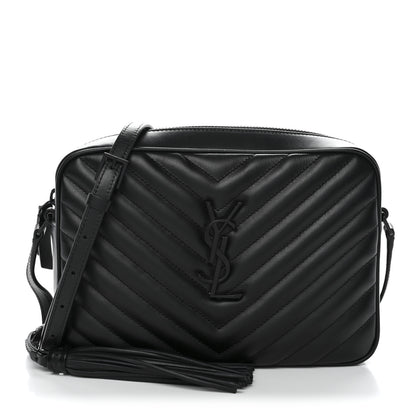 Saint Laurent Calfskin Matelasse Monogram Monochrome Lou Camera Bag Black 1 of 11