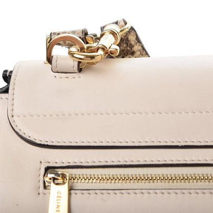 Celine Calfskin Suede Whipsnake Medium Trapeze Black White 22 of 22
