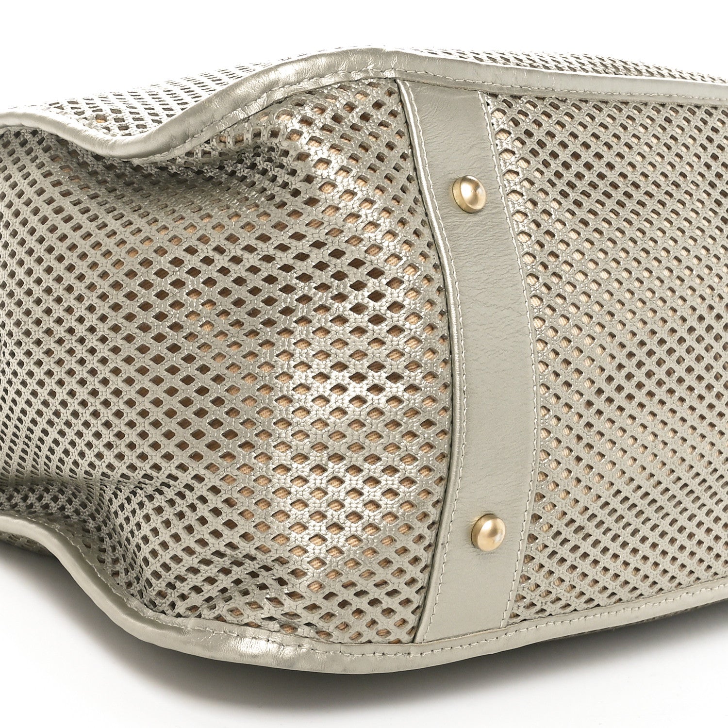 Chanel Metallic Calfskin Perforated Up In The Air Tote Light Gold 9 of 10