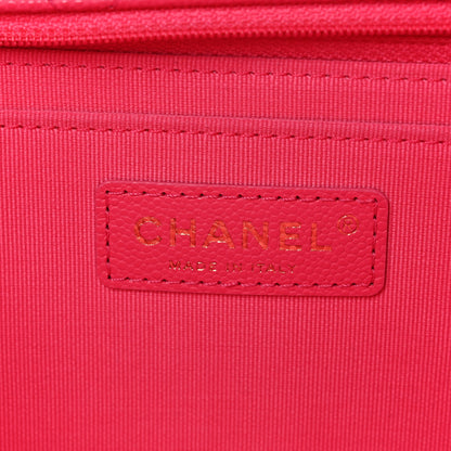Chanel Caviar Quilted XXL Travel Flap Bag Dark Pink 6 of 9