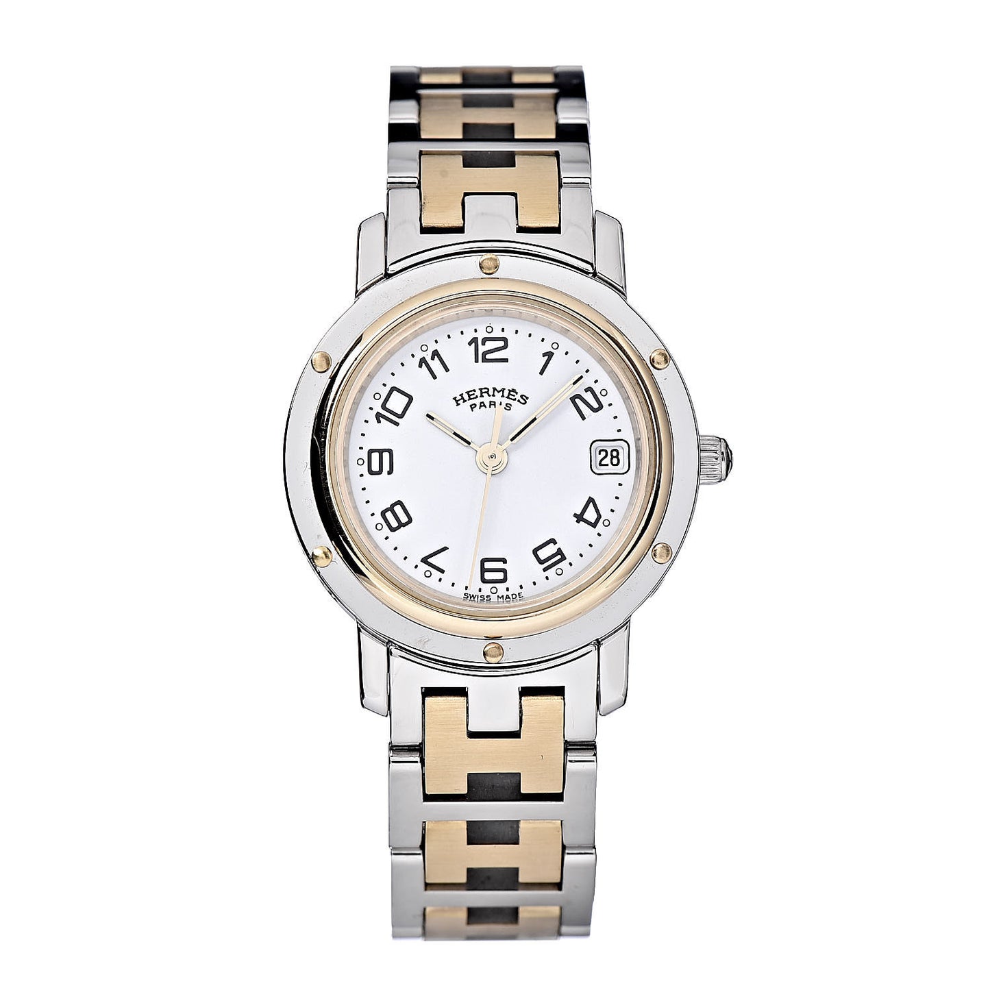 Stainless Steel 24mm Clipper Quartz Watch Gold