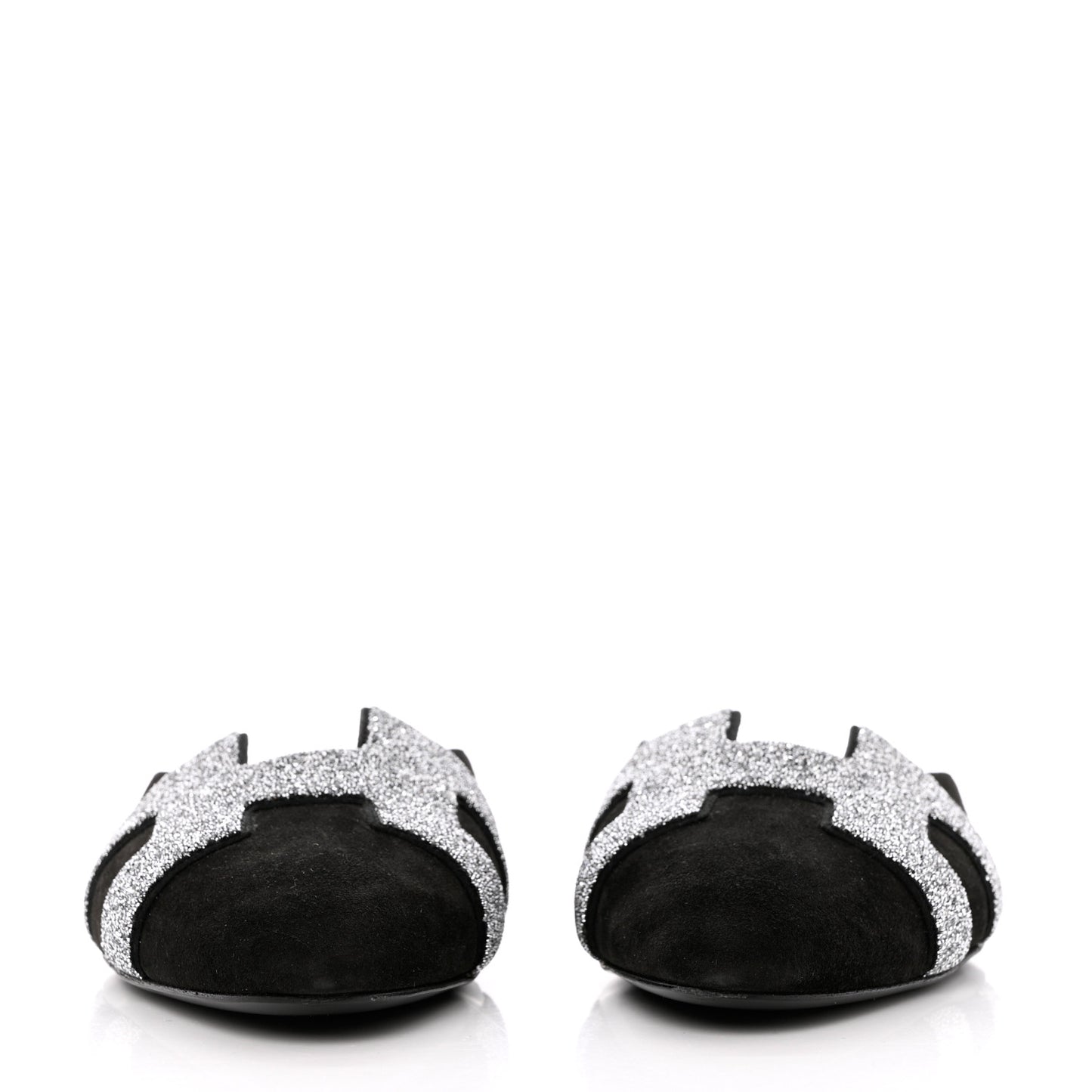 Satin Suede Goatskin Crystal Roxane Mules 37 Black
