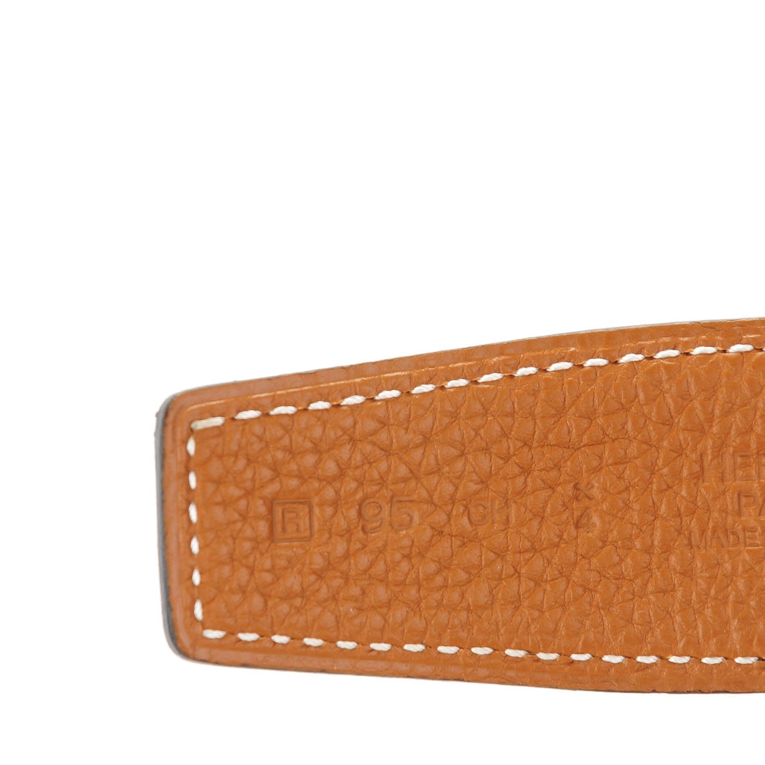 Hermes Box Togo 32mm Belt Strap 95 Black Gold 5 of 6