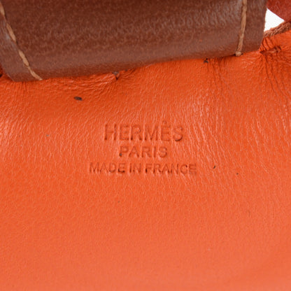 Hermes Milo Lambskin Grigri Rodeo Horse Bag Charm MM Feu Cornaline Fauve 4 of 4