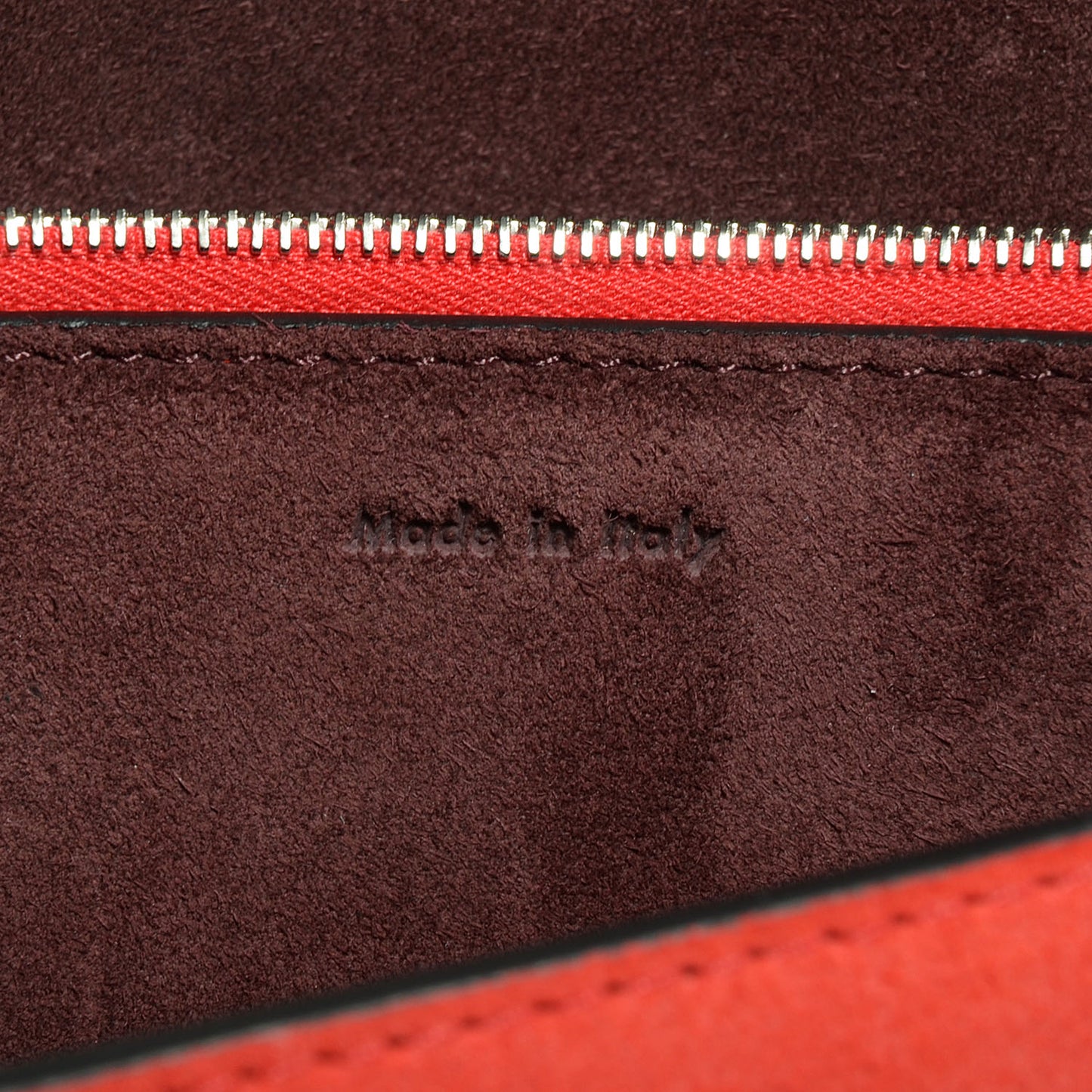 Leather Suede Diamond Clutch Red