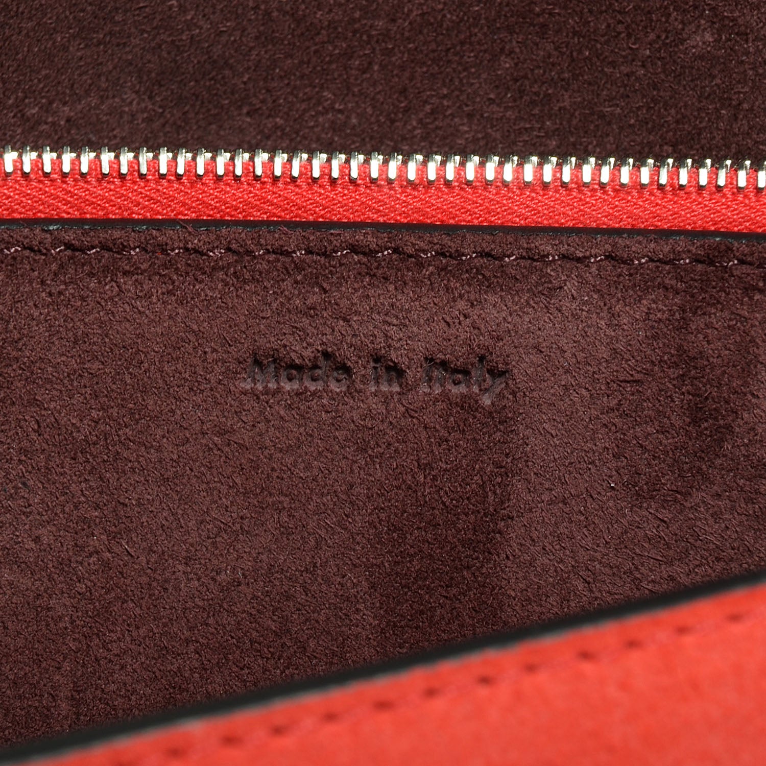 Celine Leather Suede Diamond Clutch Red 6 of 8