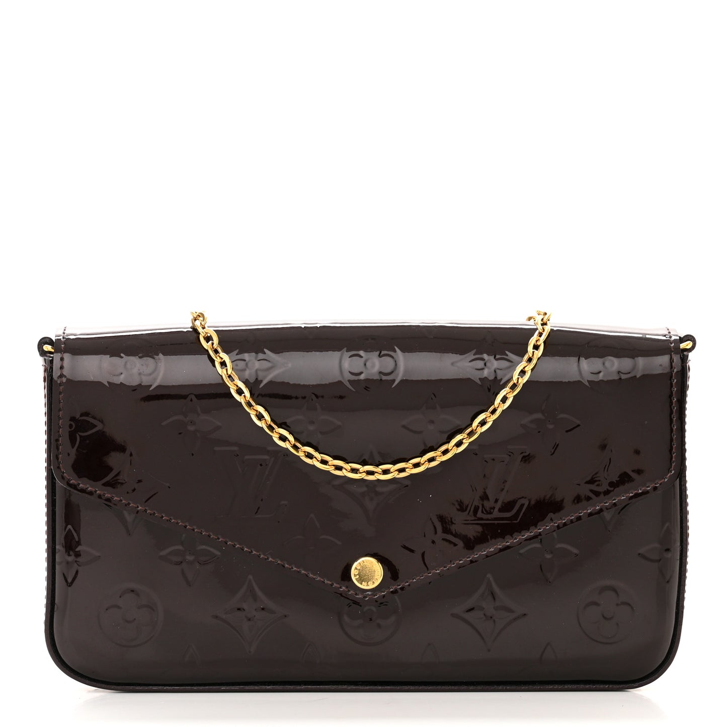 Vernis Pochette Felicie Chain Wallet Amarante