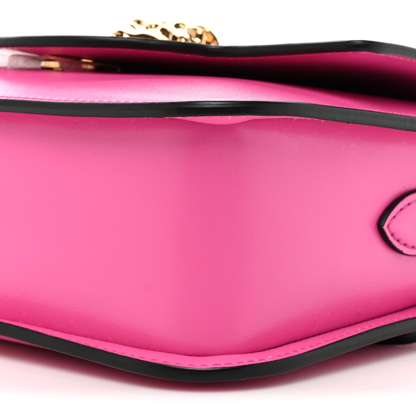 Calfskin Vinyl Small Houndstooth La Medusa Crossbody Bag Pink Multicolor