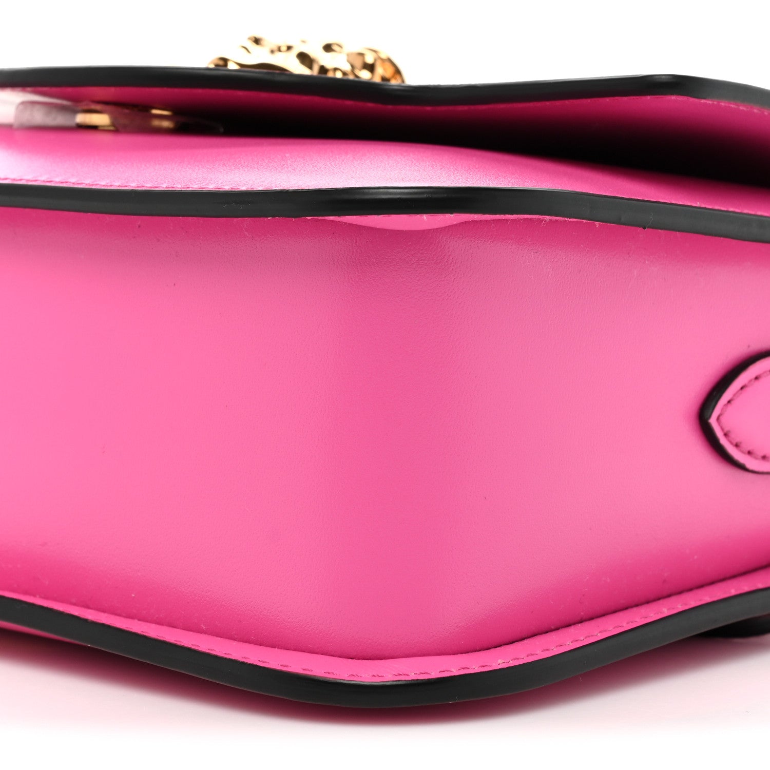 Versace Calfskin Vinyl Small Houndstooth La Medusa Crossbody Bag Pink Multicolor 7 of 13