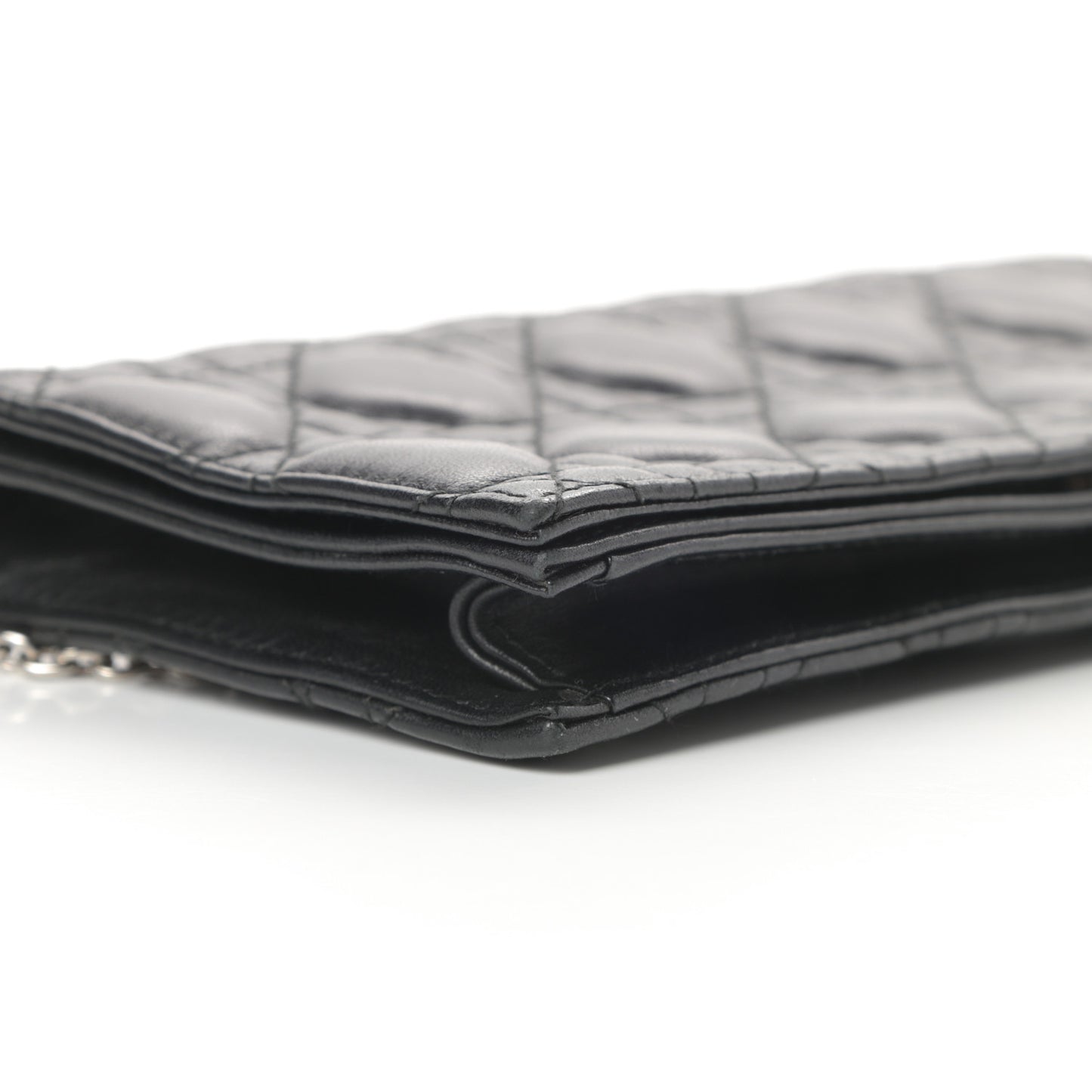Lambskin Cannage Lady Dior Convertible Clutch Black