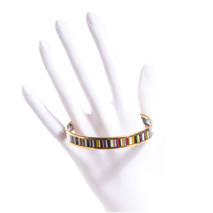 Hermes Enamel Printed Stripes Narrow Bracelet 70 2 of 5