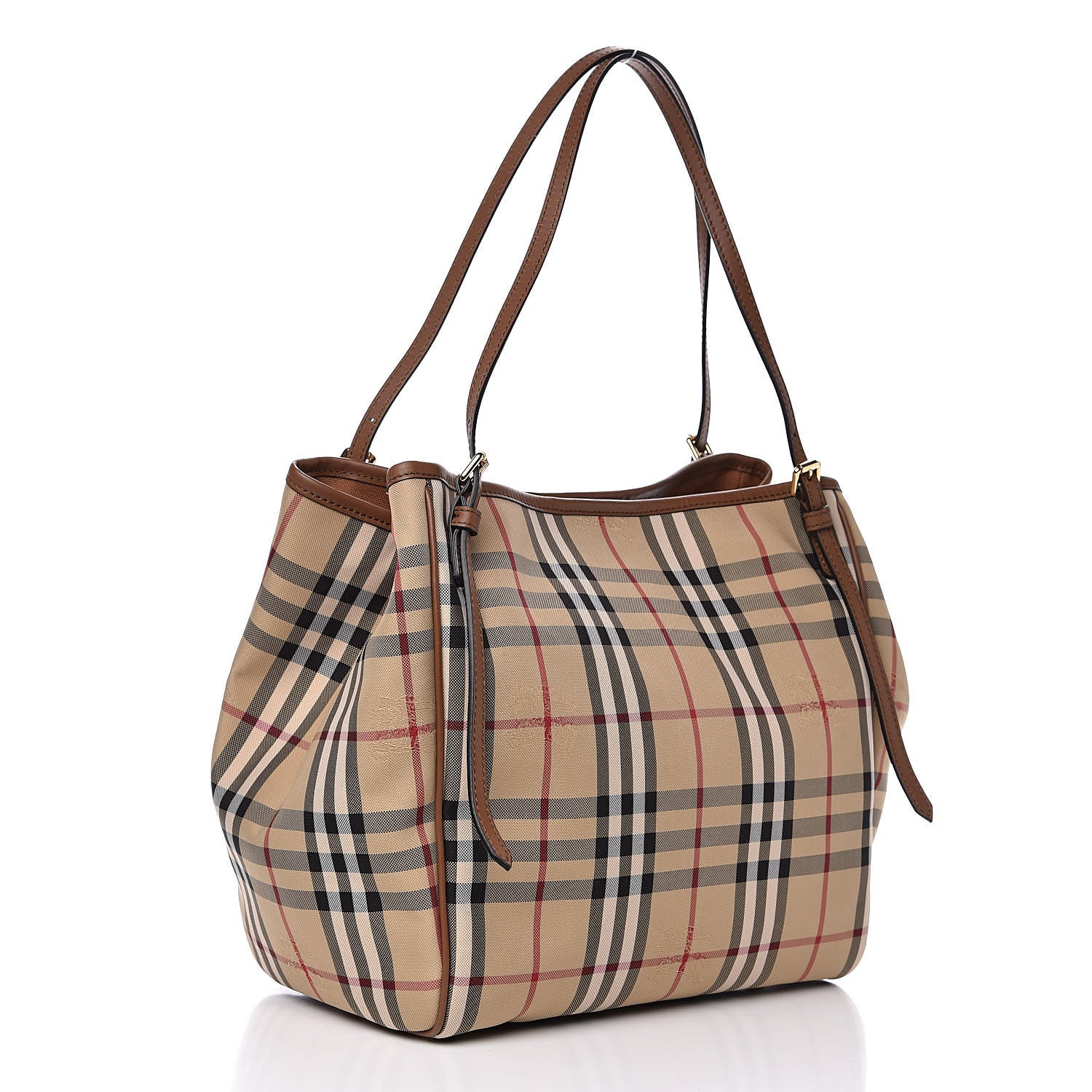 Burberry Horseferry Check Small Canterbury Tote Honey 3 of 9