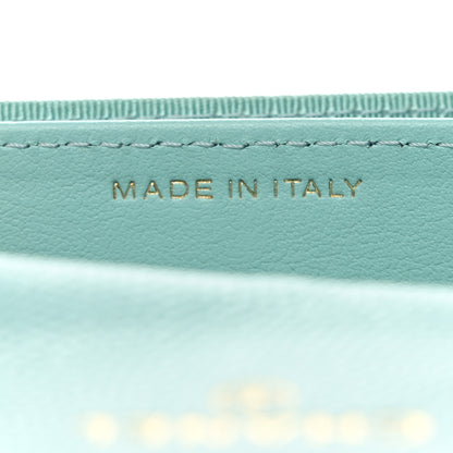 Chanel Caviar Quilted Flap Card Holder Wallet Light Blue 7 of 8