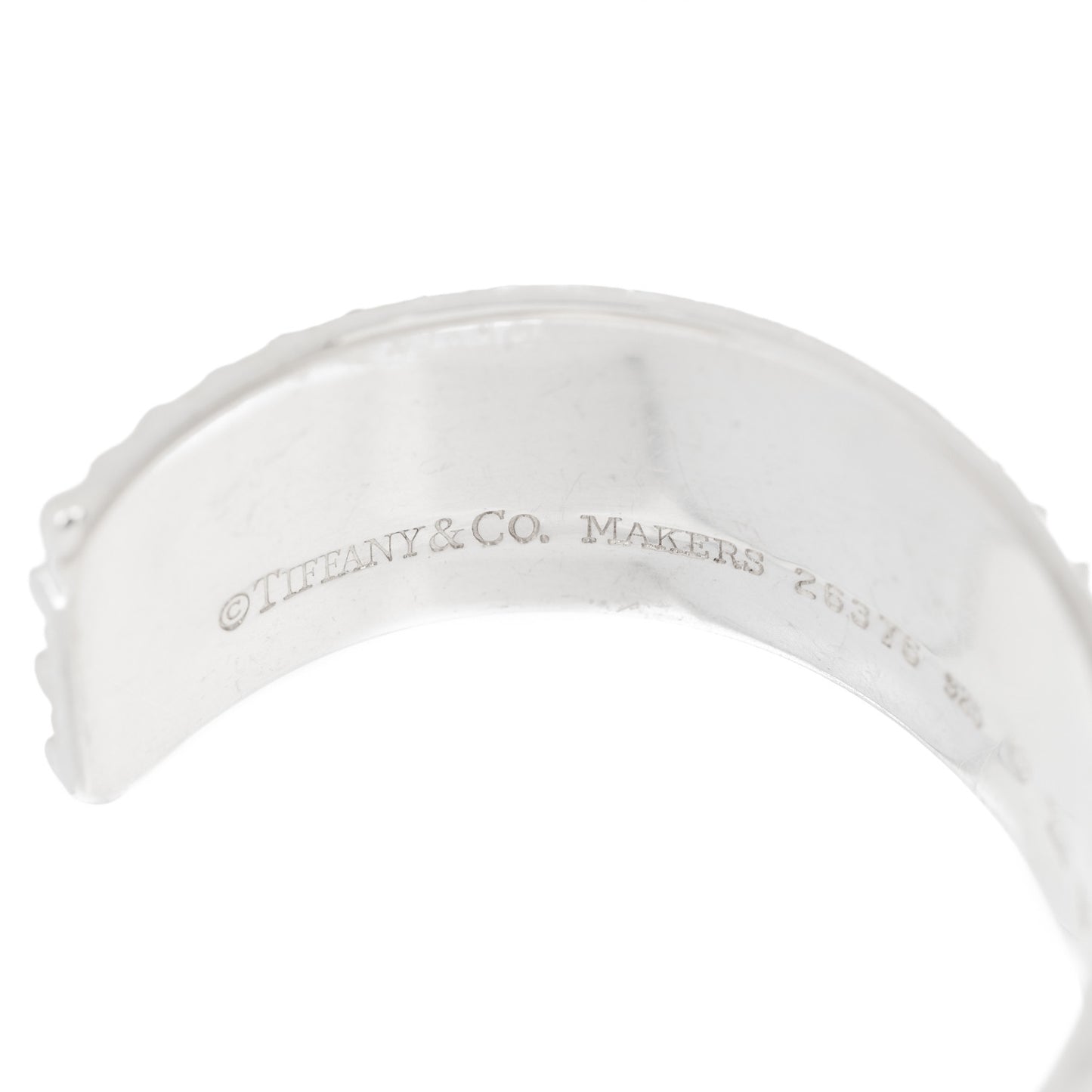 Sterling Silver Diamond Point Wide Cuff Bracelet