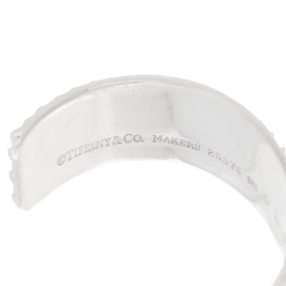 Tiffany Sterling Silver Diamond Point Wide Cuff Bracelet 4 of 5
