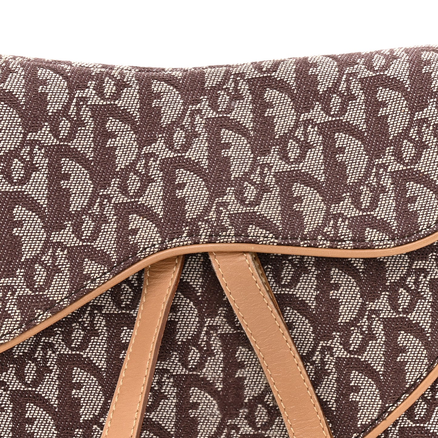 Monogram Double Saddle Bag Brown