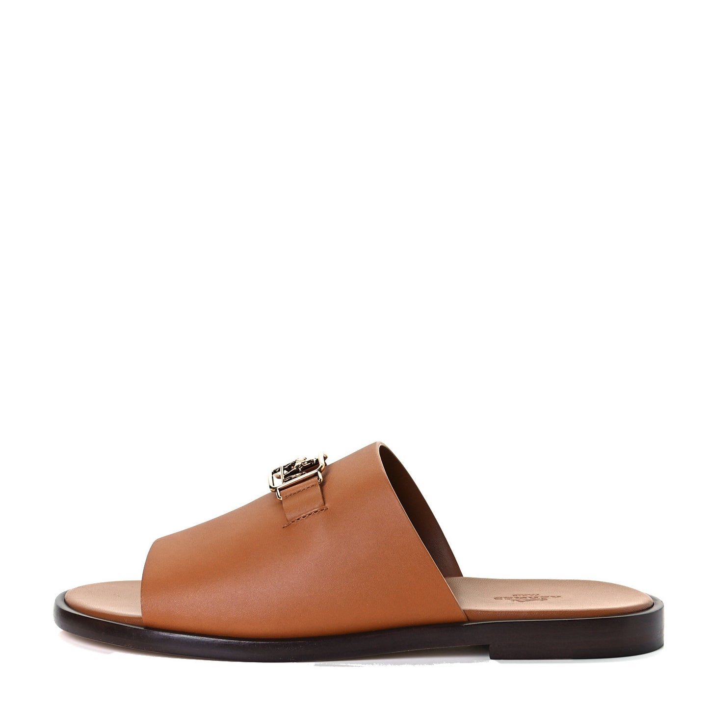 Calfskin Mens Vaisseau Sandals 40.5 Naturel