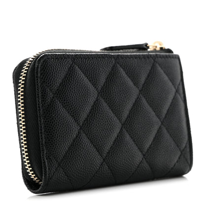 Chanel Caviar Quilted Zipped Key Holder Case Black 3 of 7
