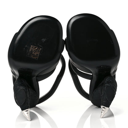 Givenchy Lambskin 4G Logo Horn Sandals 36 Black 9 of 20