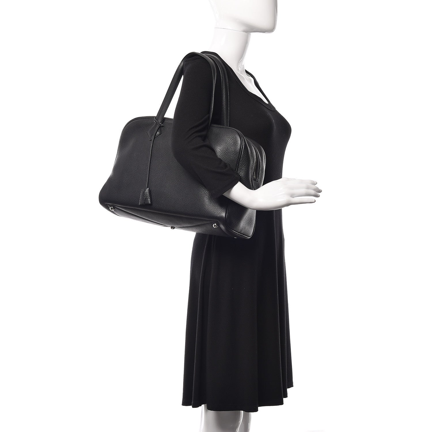 Hermes Taurillon Clemence Victoria II 35 Black 2 of 10