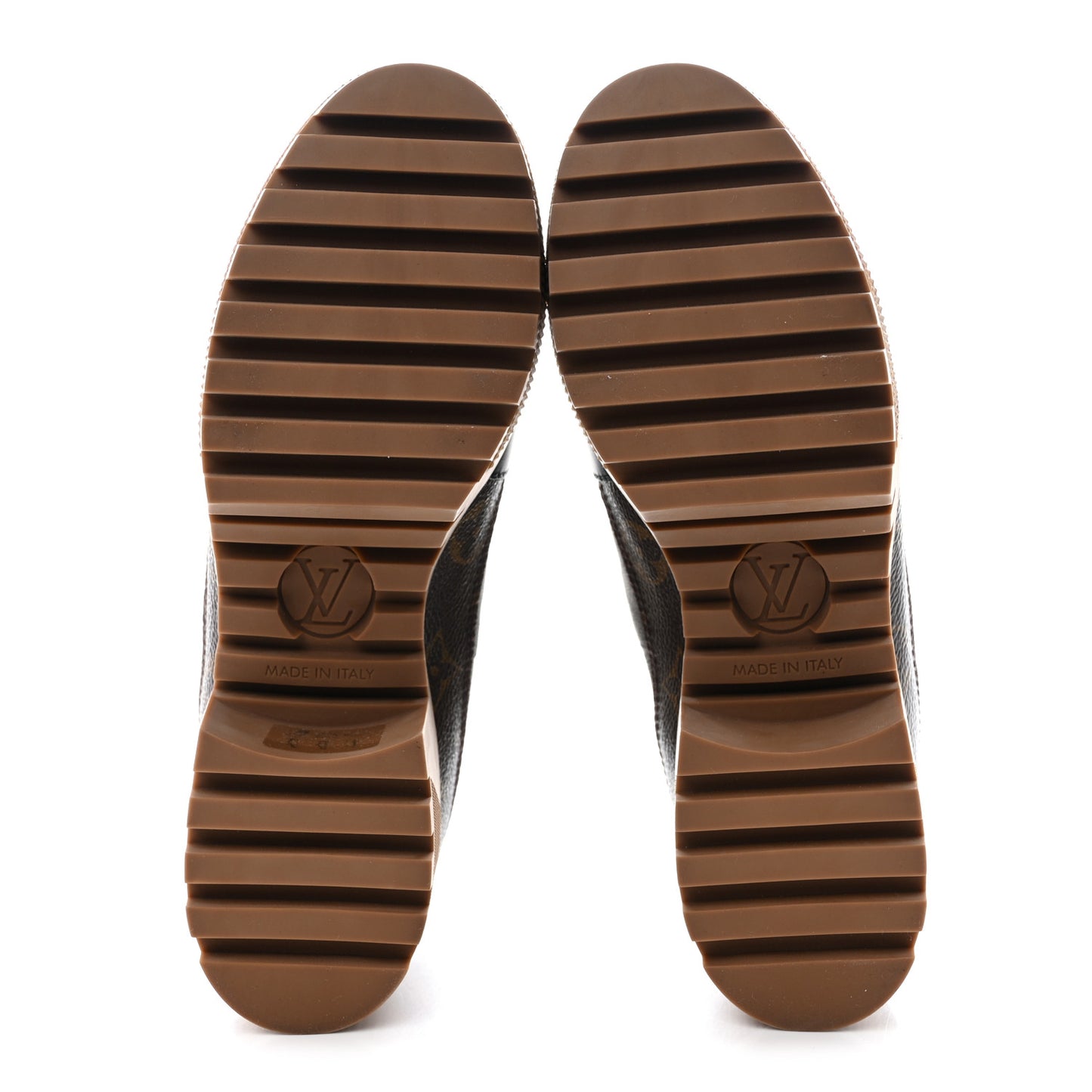 Suede Calfskin Monogram Laureate Platform Desert Boots 37 Grey