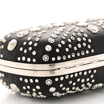 Alexander McQueen Nappa Studded Britannia Skull Box Clutch Black 9 of 10