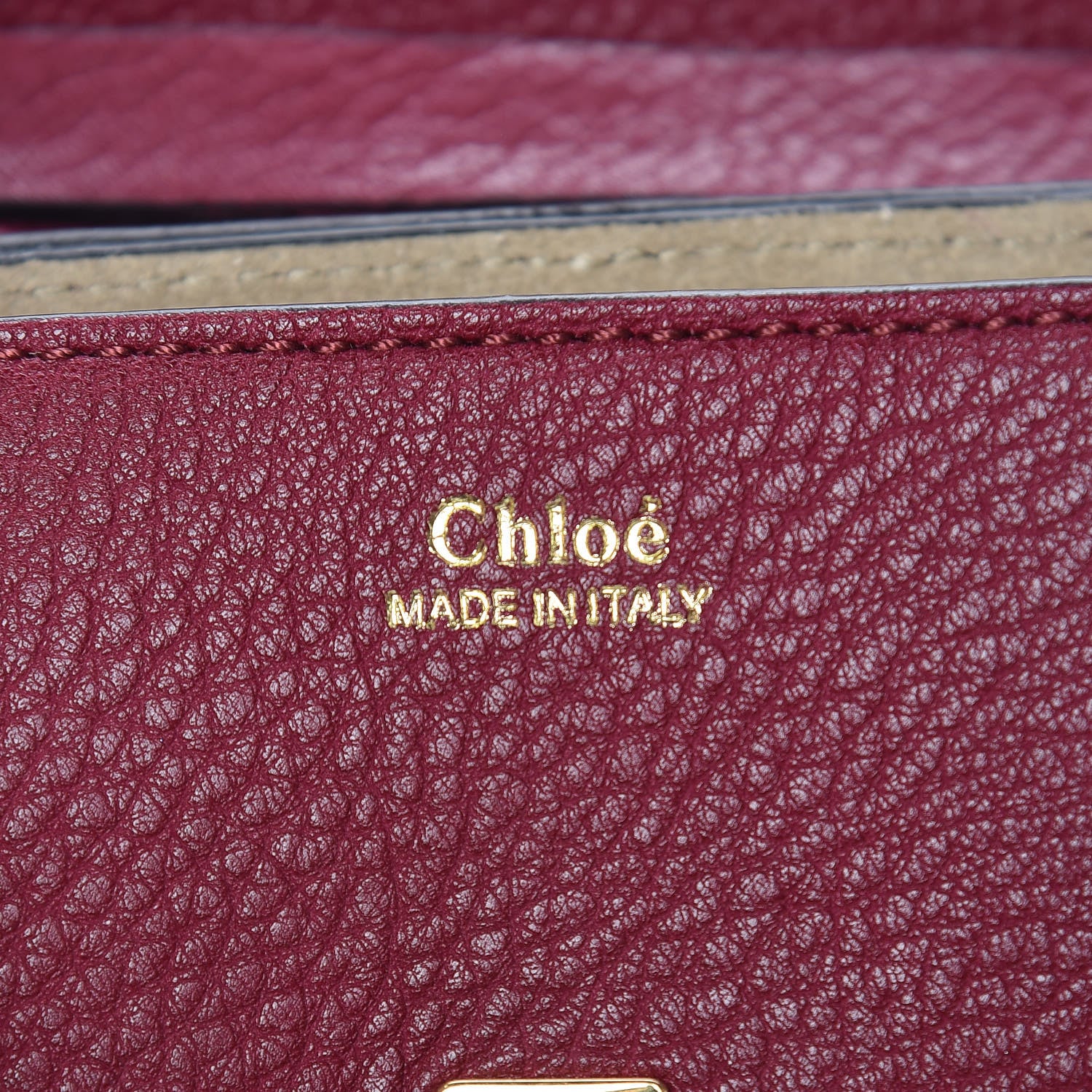 Chloe Grained Lambskin Nano Drew Shoulder Bag Wine Purple 8 of 9