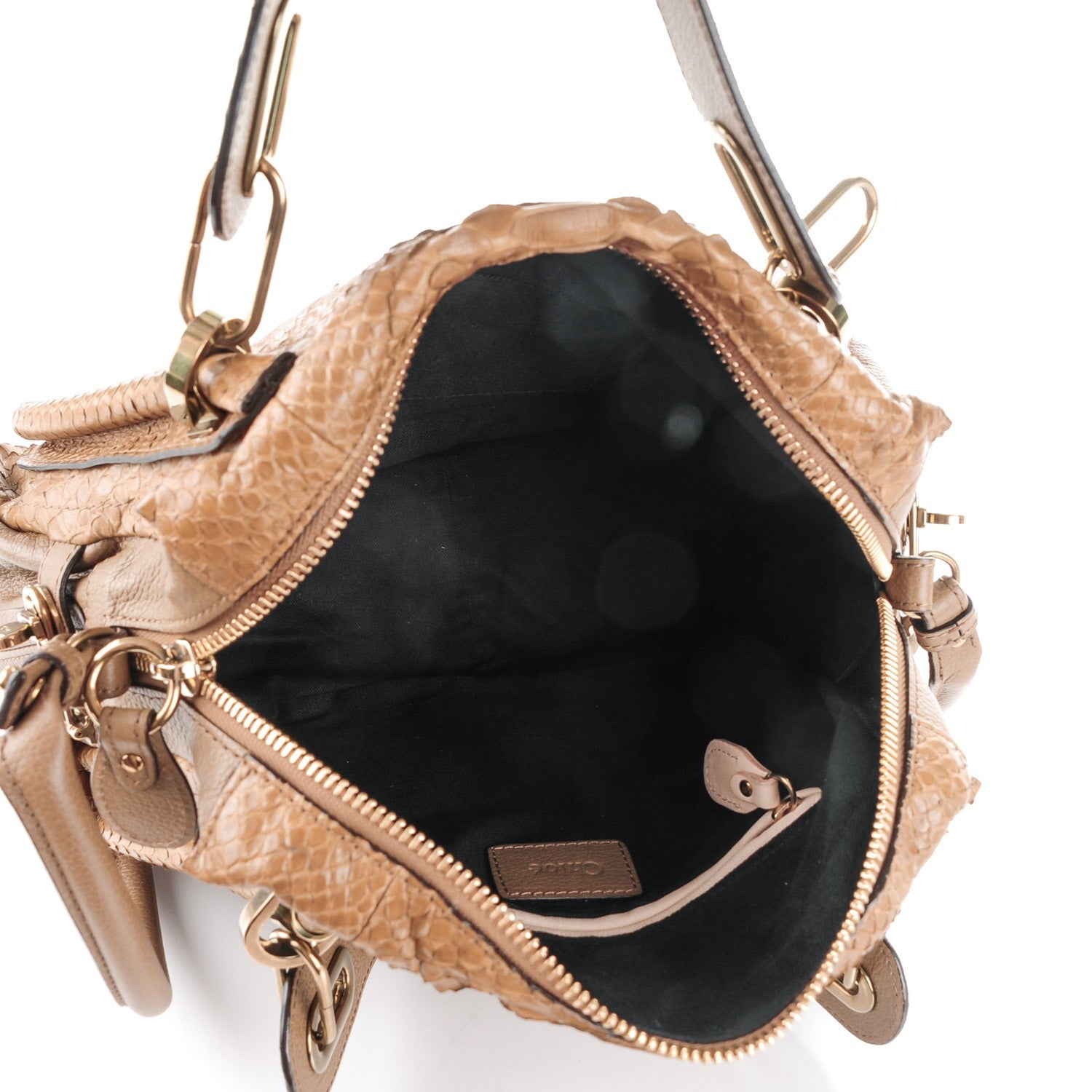 Chloe Python Medium Paraty Speculoos Brown 5 of 8