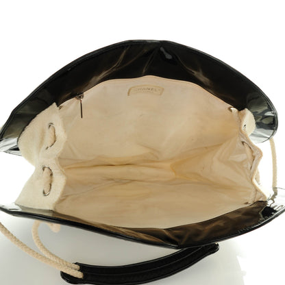 Chanel Patent Terry Ocean Drive Shoulder Bag Black White 5 of 9