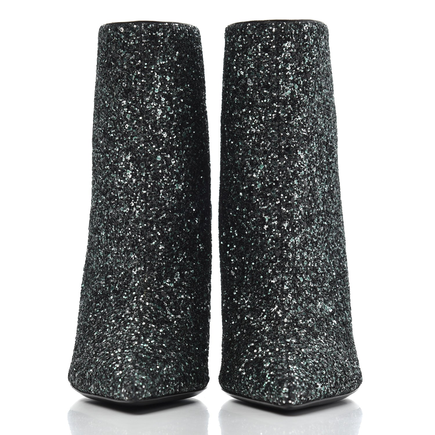 Saint Laurent Glitter Pierre 95 Ankle Boots 36.5 Green 2 of 11