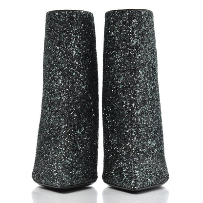 Saint Laurent Glitter Pierre 95 Ankle Boots 36.5 Green 2 of 11