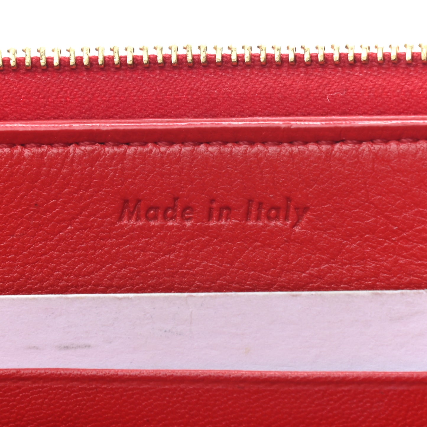 Laminated Lambskin Solo Clutch Pouch Red