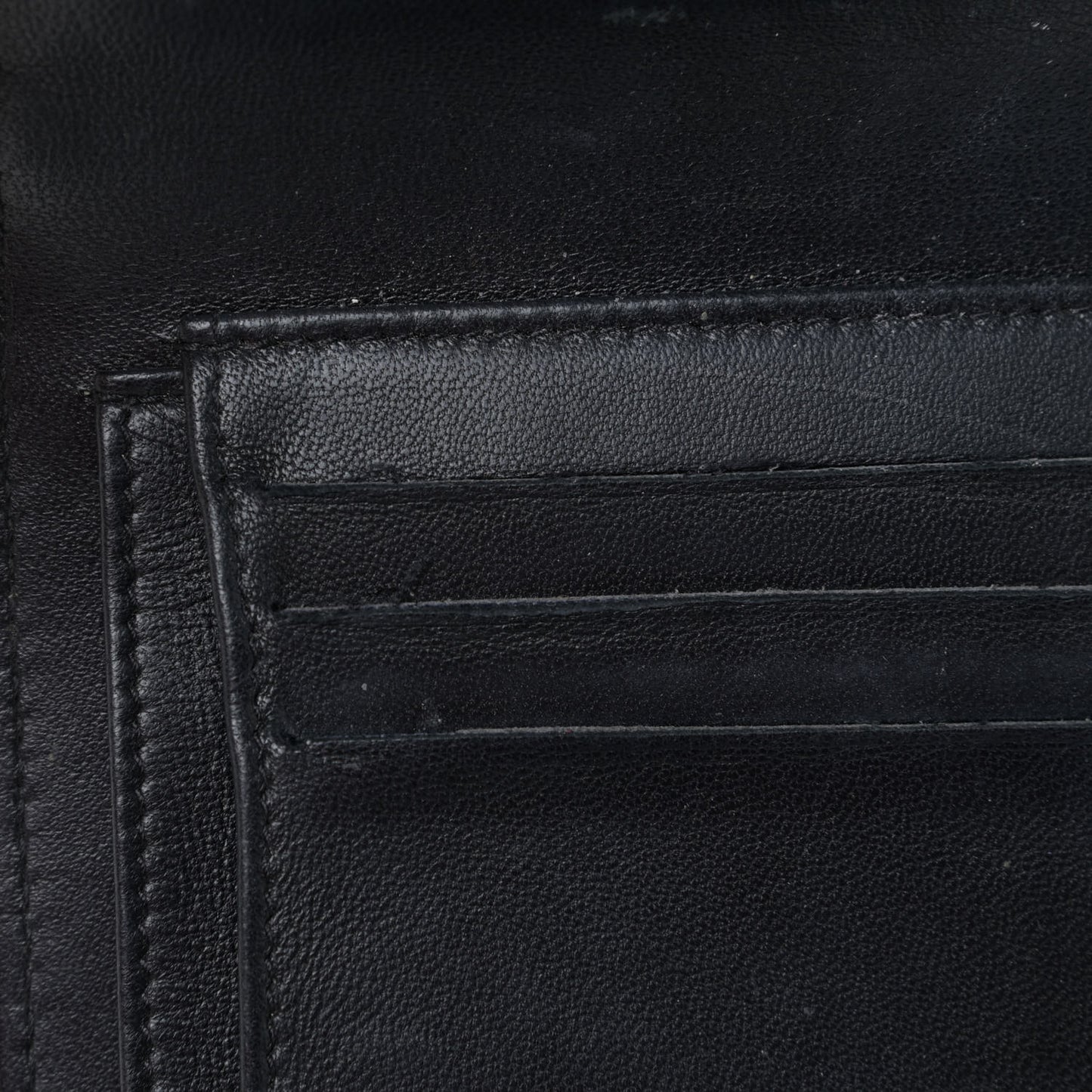 Lambskin Quilted Compact Boy Wallet Black