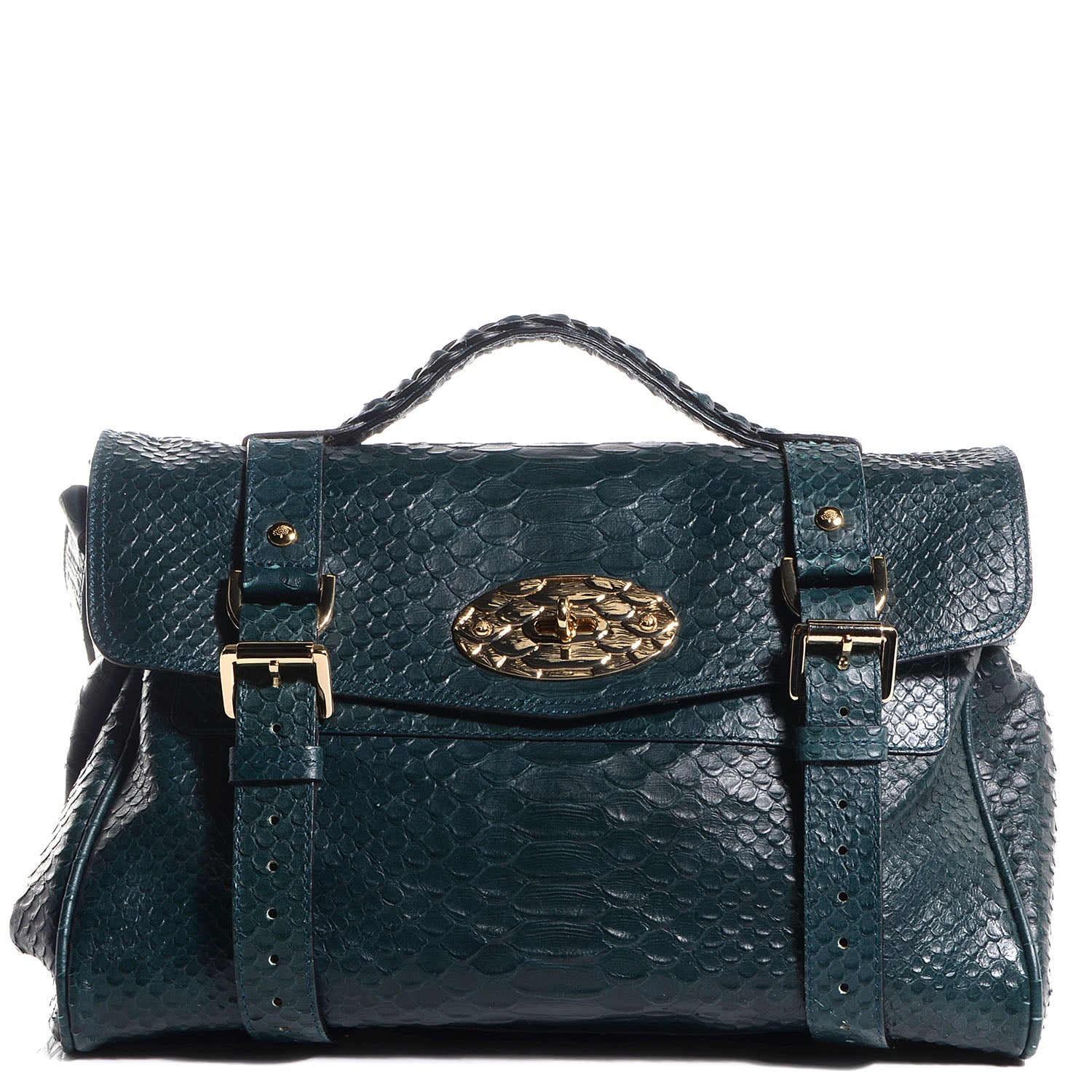 Mulberry Silky Snake Print Alexa Petrol 1 of 12