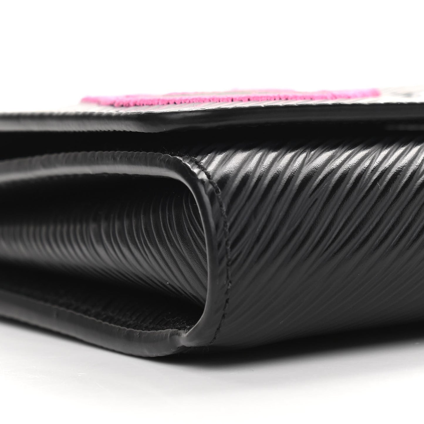 Epi LV Stories Twist Chain Wallet Black