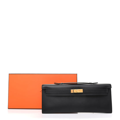 Hermes Swift Kelly Cut Clutch Pochette Black 7 of 7