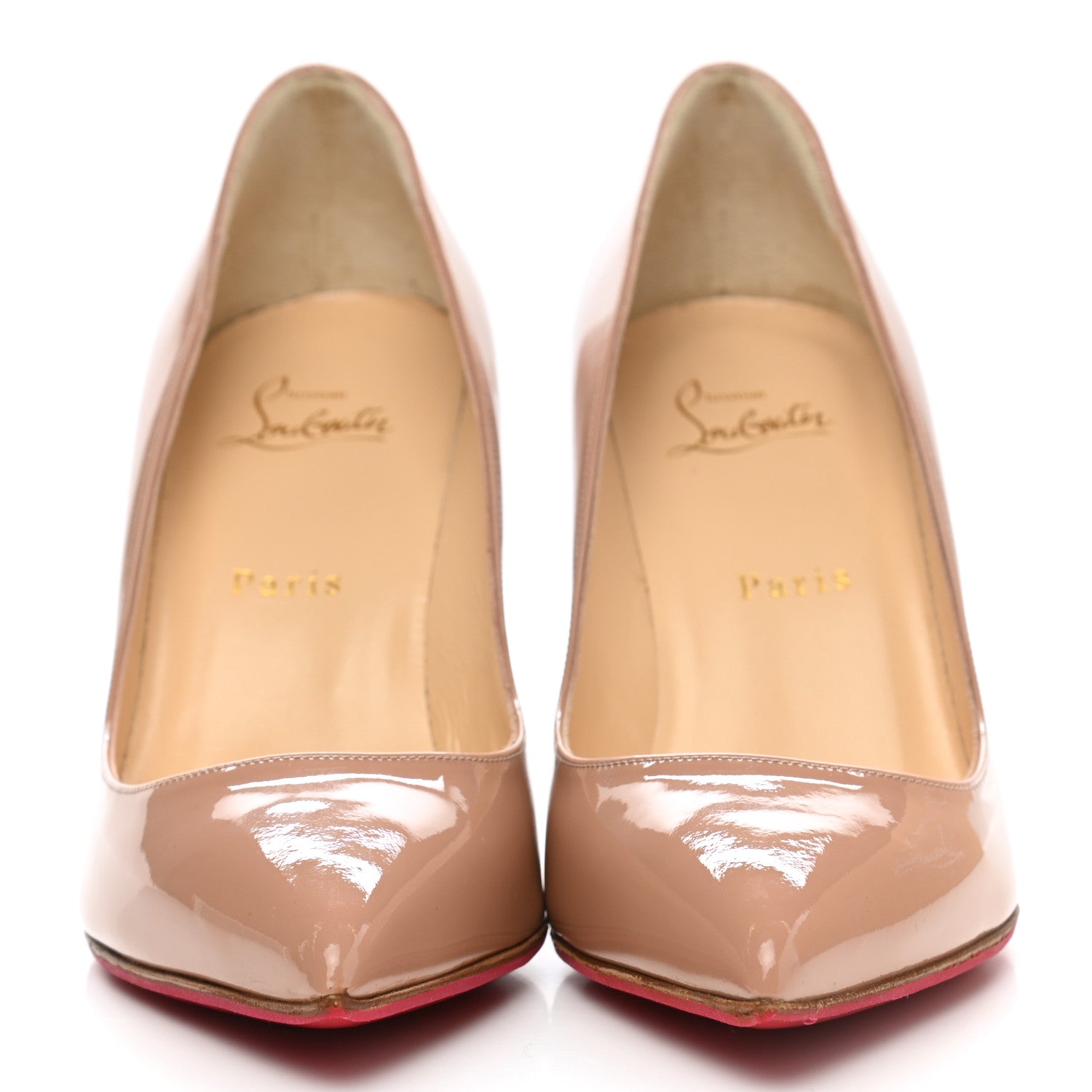 Christian Louboutin Patent Pigalle Follies 85 Pumps 38.5 Nude 2 of 10