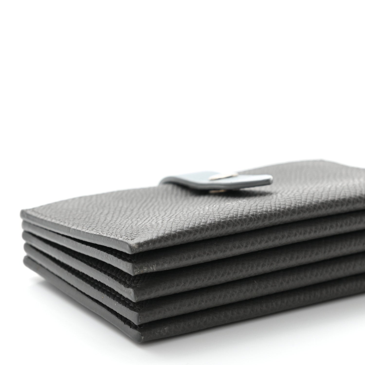 Celine Grained Shiny Calfskin Accordion Card Holder Grey 9 of 11