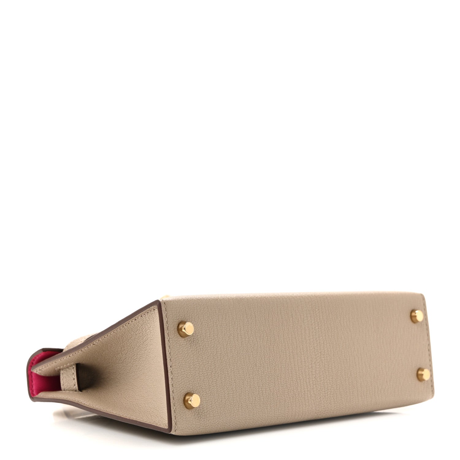 Hermes Chevre Mysore Horseshoe Mini Kelly Sellier 20 Gris Tourterelle Rose Mexico 4 of 10
