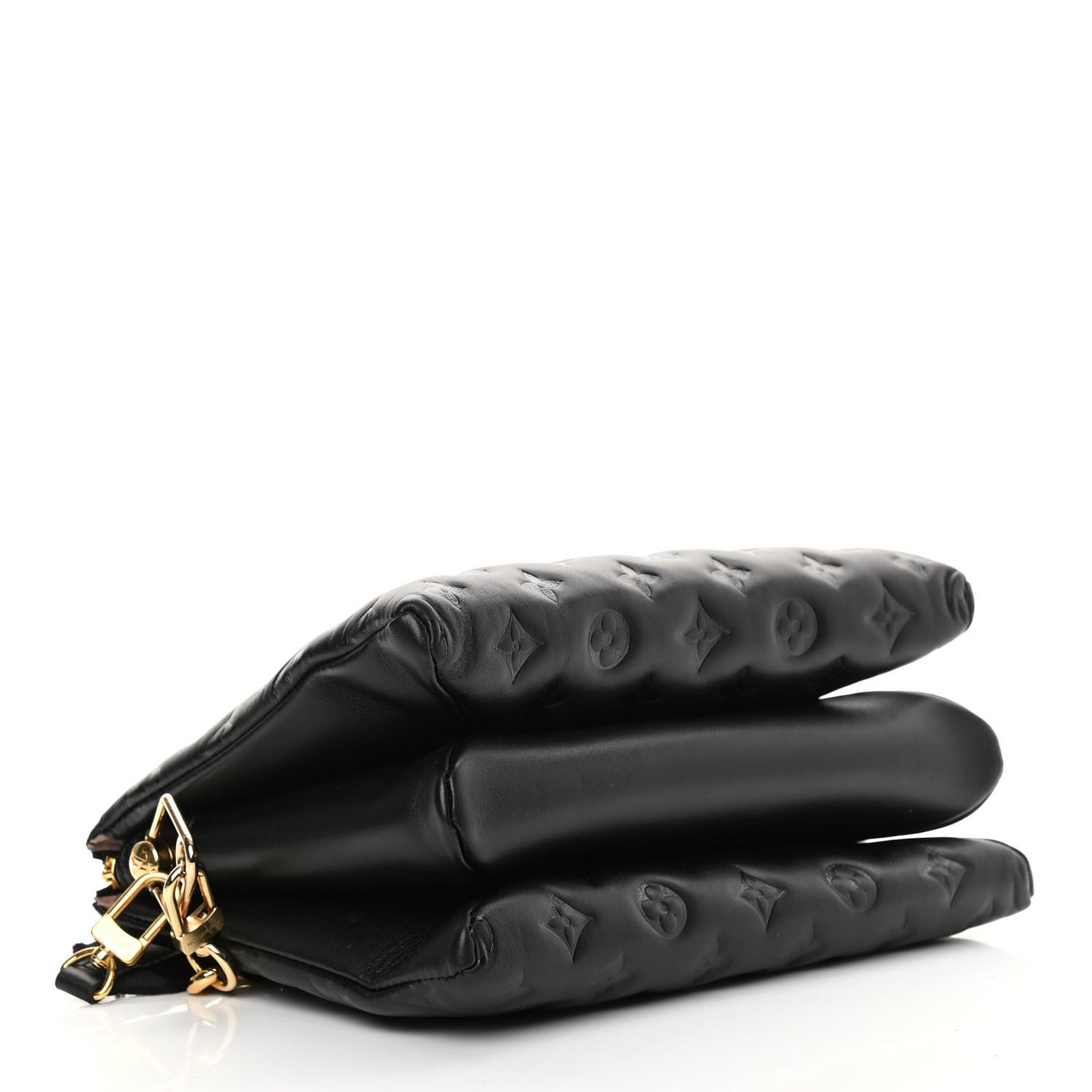 Lambskin Embossed Monogram Coussin PM Black
