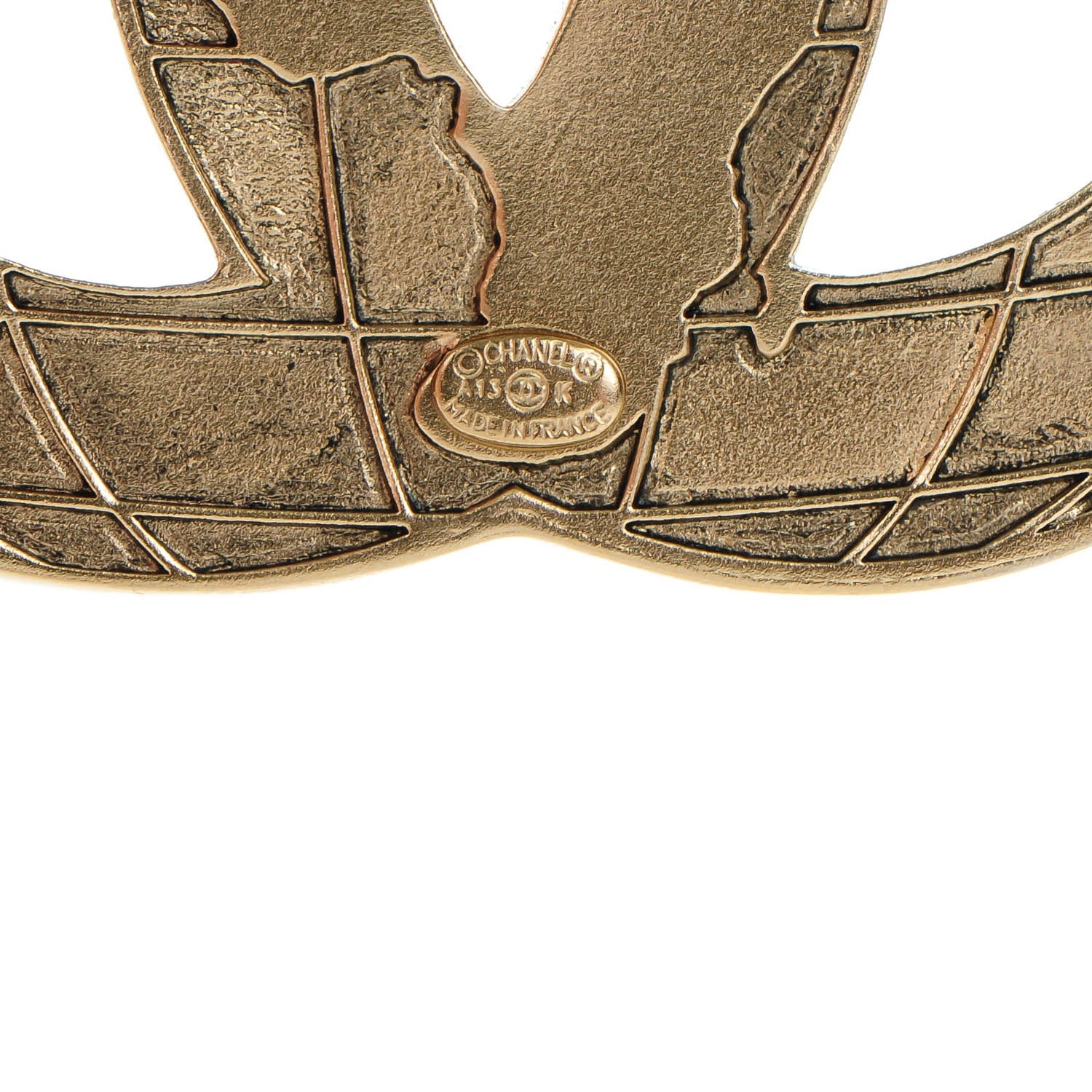 Chanel CC Map Brooch Light Gold 4 of 5
