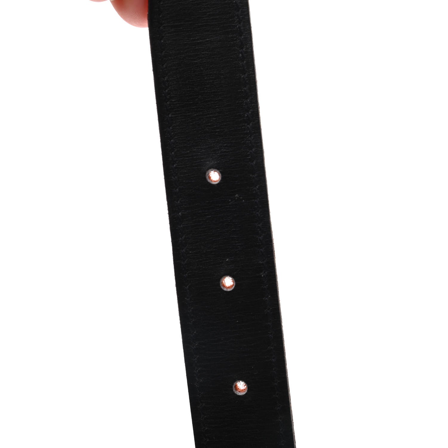 Hermes Togo Box 24mm Constance H Belt 75 Orange Black 4 of 4