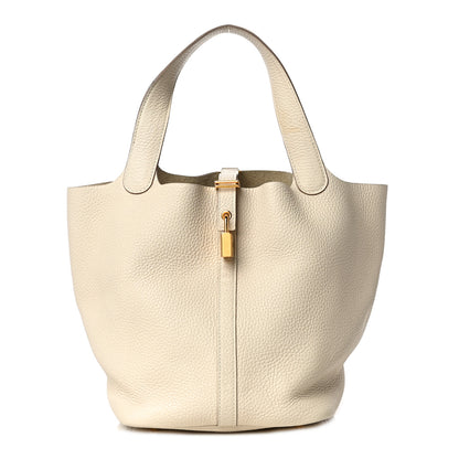 Hermes Taurillon Clemence Picotin Lock 22 MM Nata 1 of 11