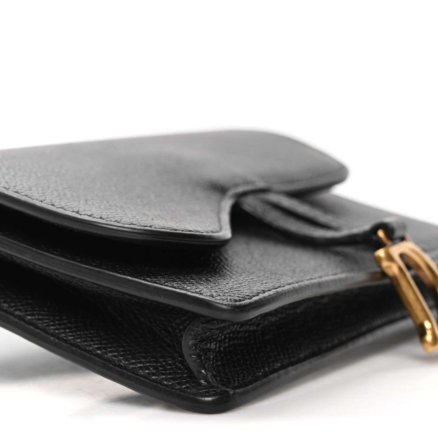 Christian Dior Grained Calfskin Saddle Belt Bag Black 9 of 10